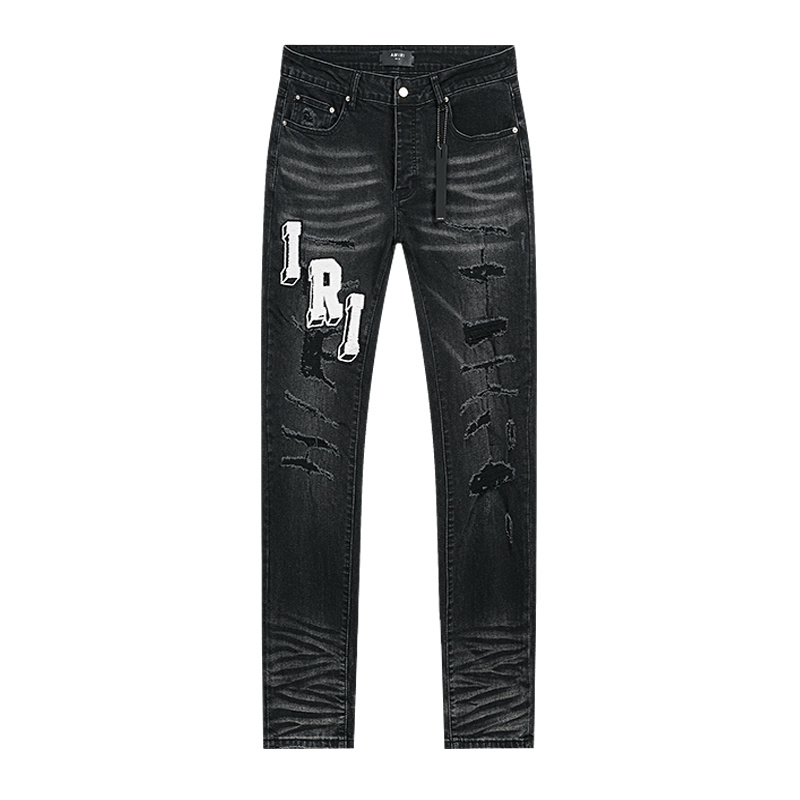 Amiri Logo Patch Black Jeans H200 AM327