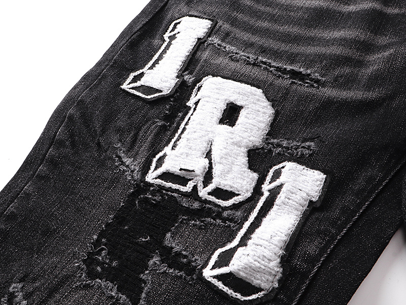 Amiri Logo Patch Black Jeans H200 AM327