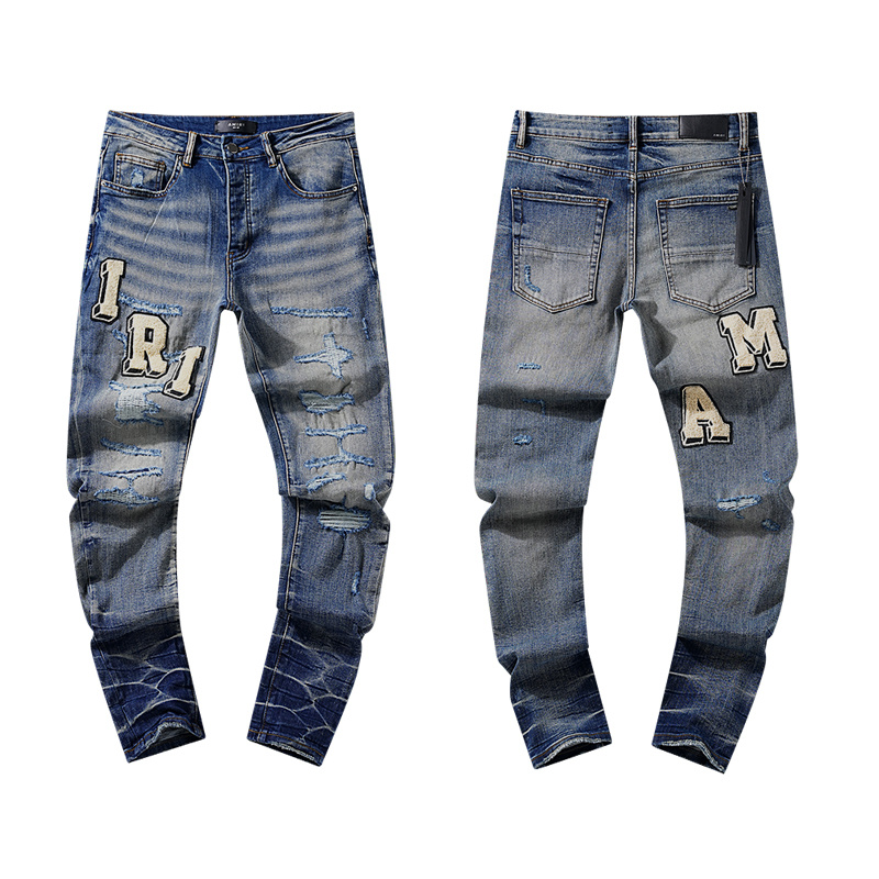 Amiri Logo Patch Blue Jeans H200 AM311