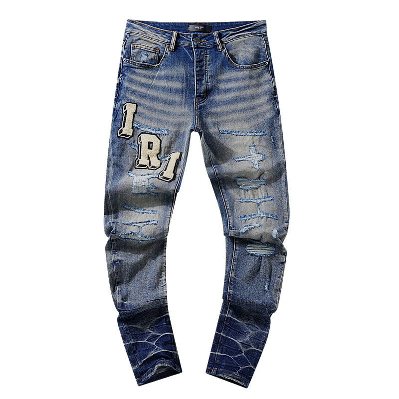 Amiri Logo Patch Blue Jeans H200 AM311