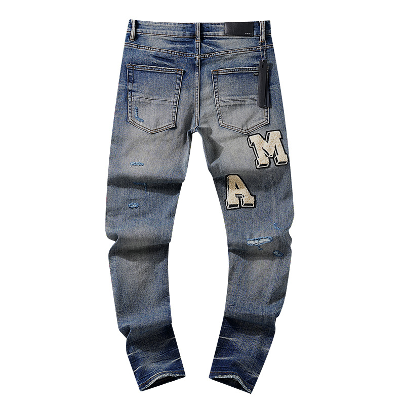 Amiri Logo Patch Blue Jeans H200 AM311