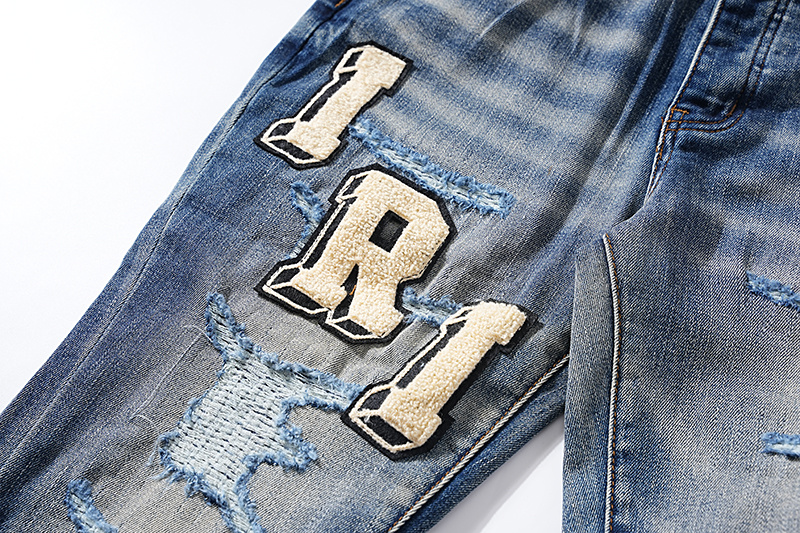 Amiri Logo Patch Blue Jeans H200 AM311