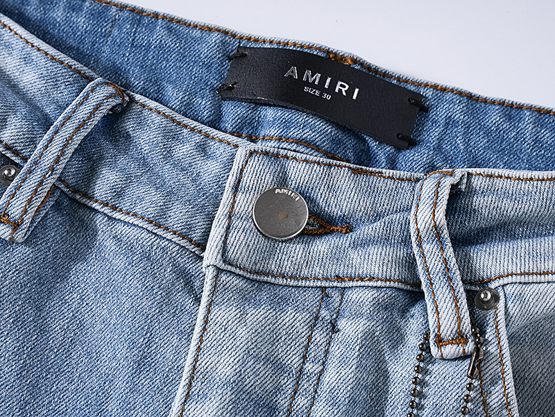 Amiri Logo Patch Light Blue Jeans H200 AM324