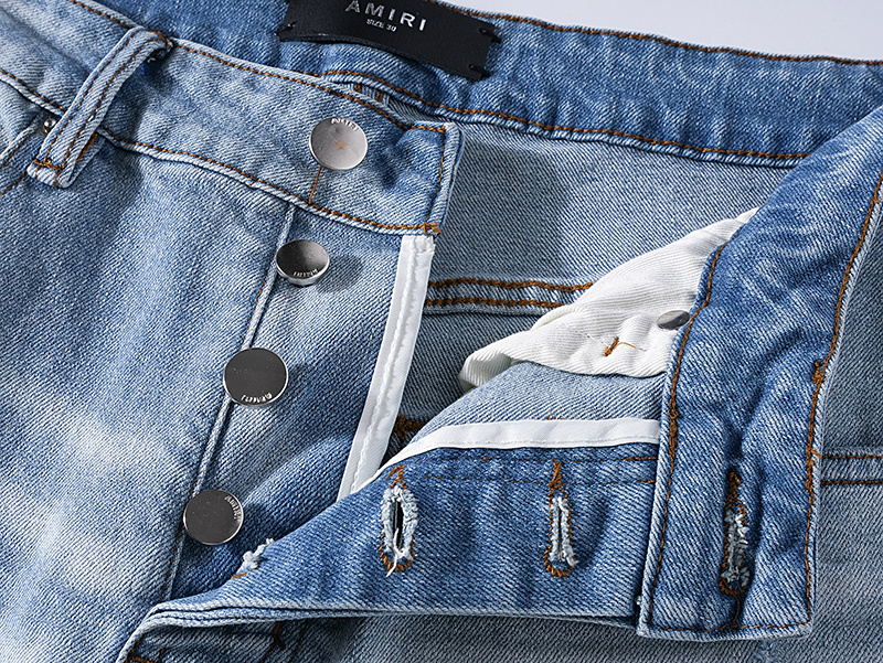 Amiri Logo Patch Light Blue Jeans H200 AM324
