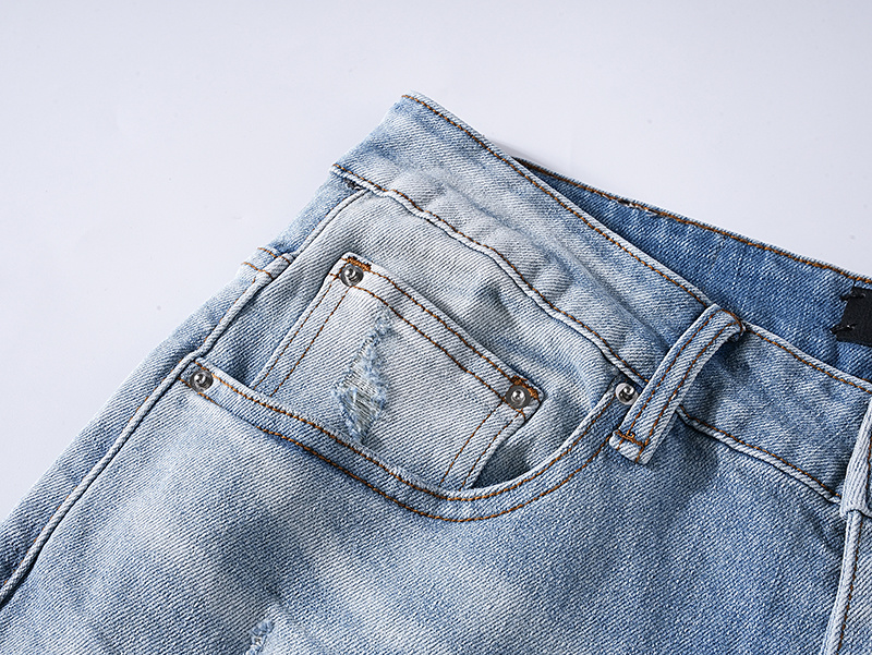 Amiri Logo Patch Light Blue Jeans H200 AM324