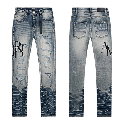 Amiri Logo Patch Light Blue Jeans H200 AM339 01