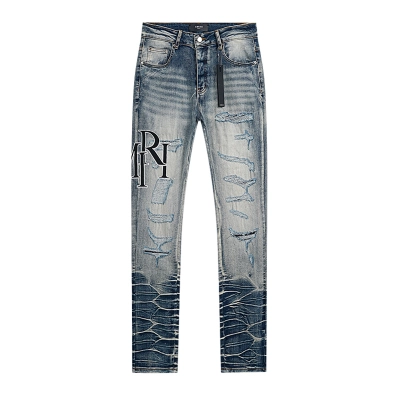 Amiri Logo Patch Light Blue Jeans H200 AM339 02