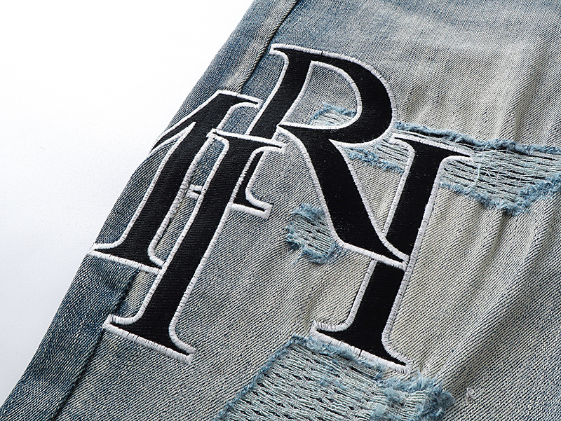 Amiri Logo Patch Light Blue Jeans H200 AM339