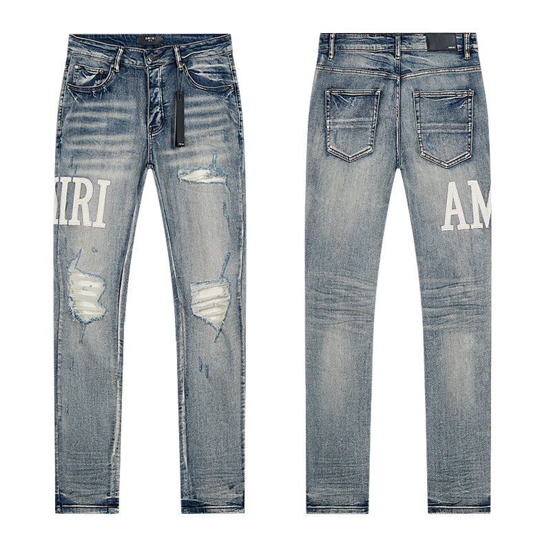 Amiri Logo Patch Light Blue Jeans H200 AM340
