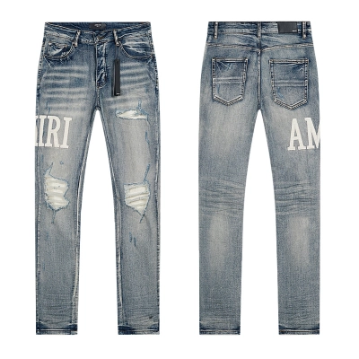 Amiri Logo Patch Light Blue Jeans H200 AM340 01