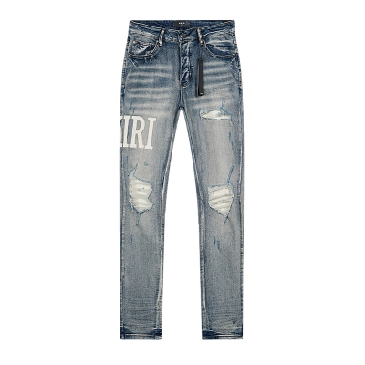 Amiri Logo Patch Light Blue Jeans H200 AM340 02