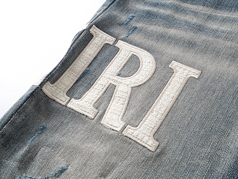 Amiri Logo Patch Light Blue Jeans H200 AM340