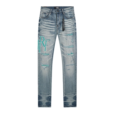 Amiri Logo Patch Light Blue Jeans H200 AM347 02
