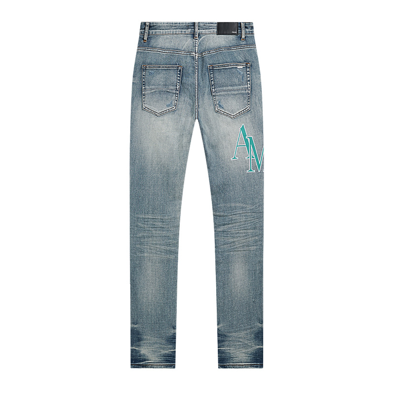 Amiri Logo Patch Light Blue Jeans H200 AM347