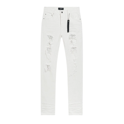Amiri Logo Patch White Jeans H200 AM333 02