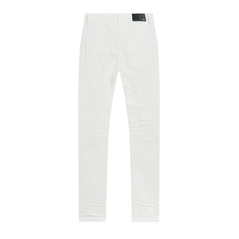 Amiri Logo Patch White Jeans H200 AM333