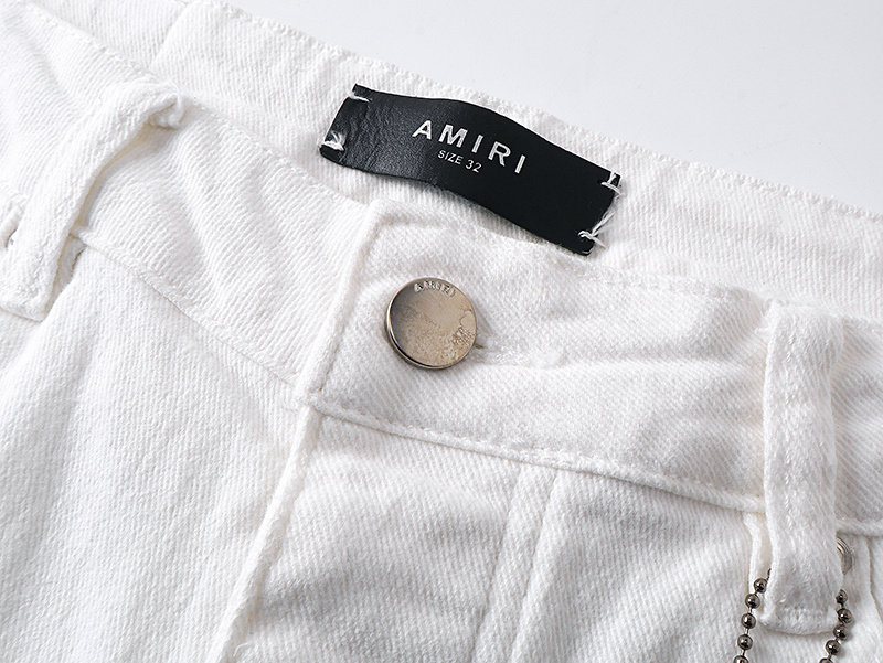 Amiri Logo Patch White Jeans H200 AM333