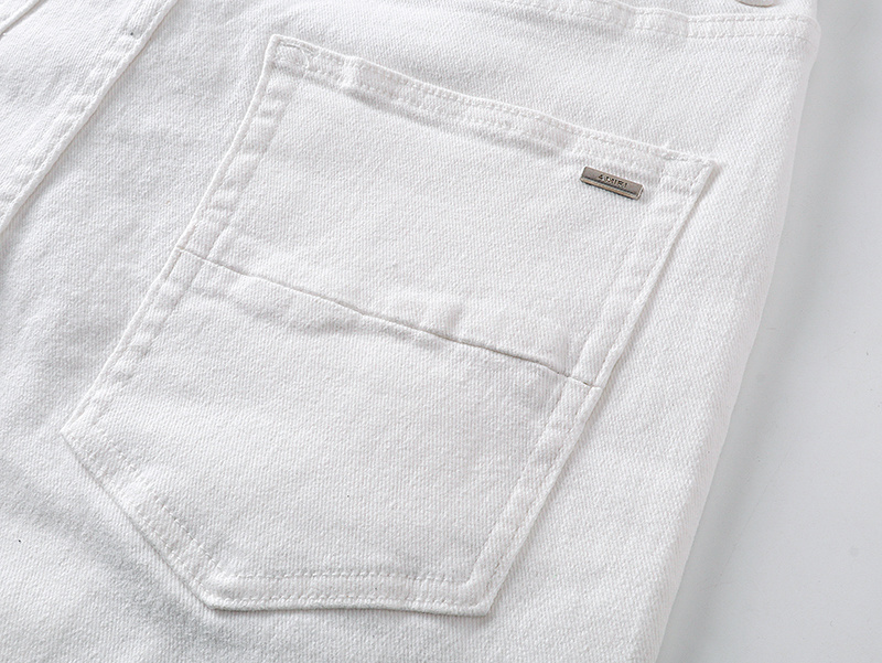 Amiri Logo Patch White Jeans H200 AM333