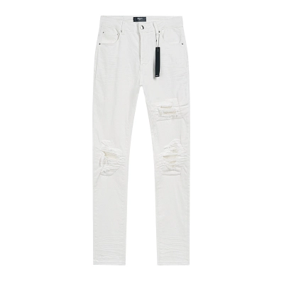 Amiri Logo Patch White Jeans H200 AM334 02