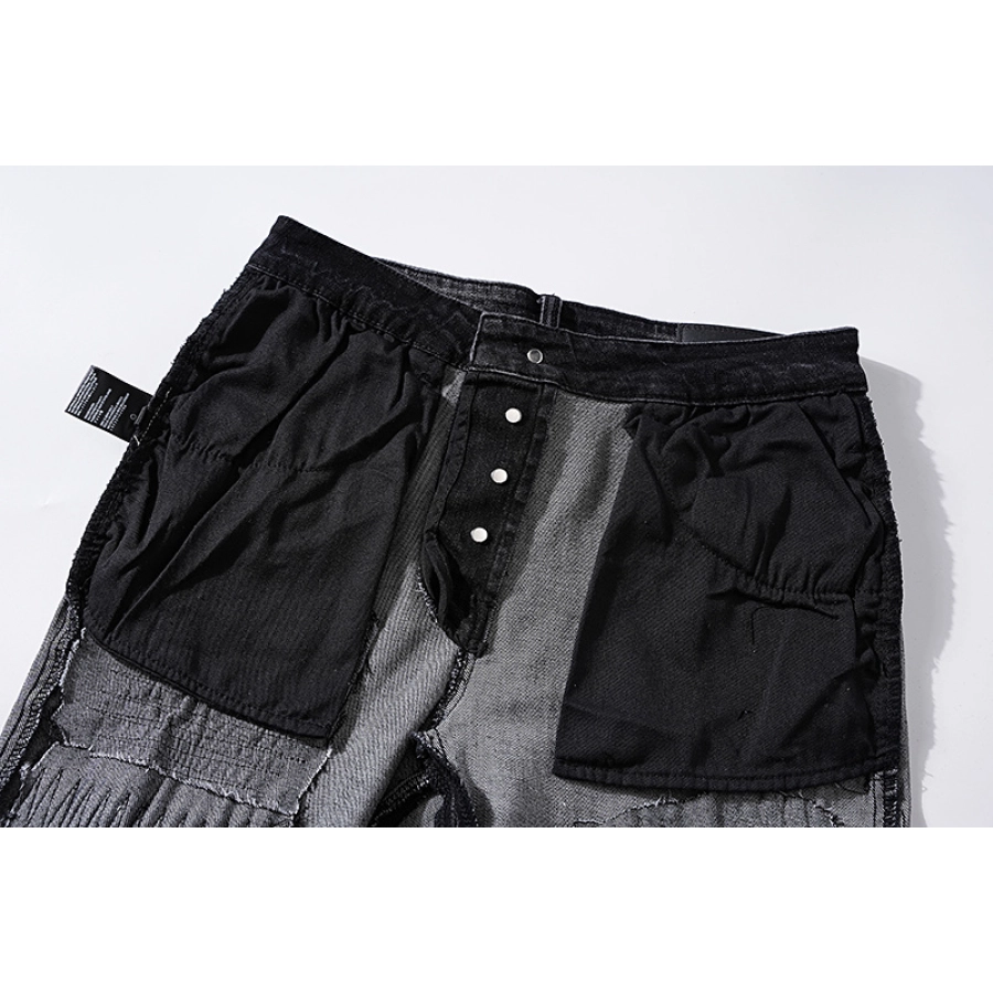 Amiri Moto Distressed Black Jeans H200 AM313