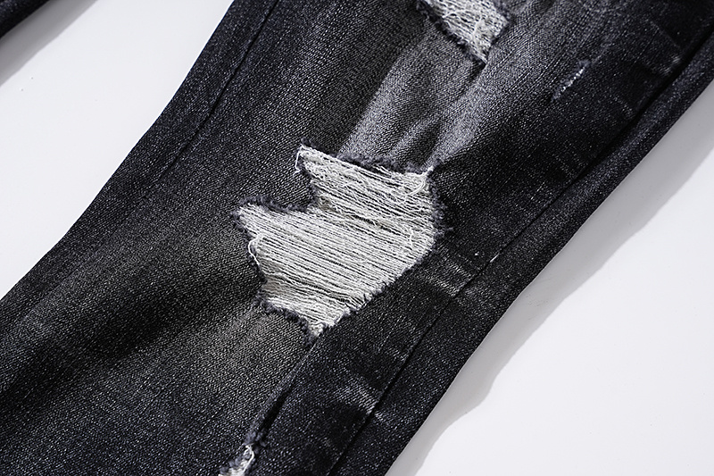 Amiri Moto Distressed Black Jeans H200 AM313