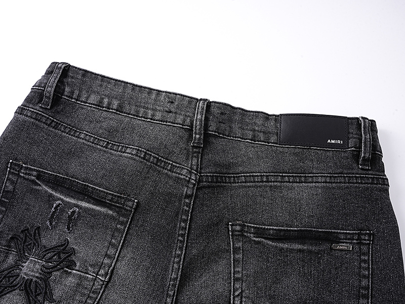 Amiri Multicolor Cross Patch Black Jeans H200 AM349
