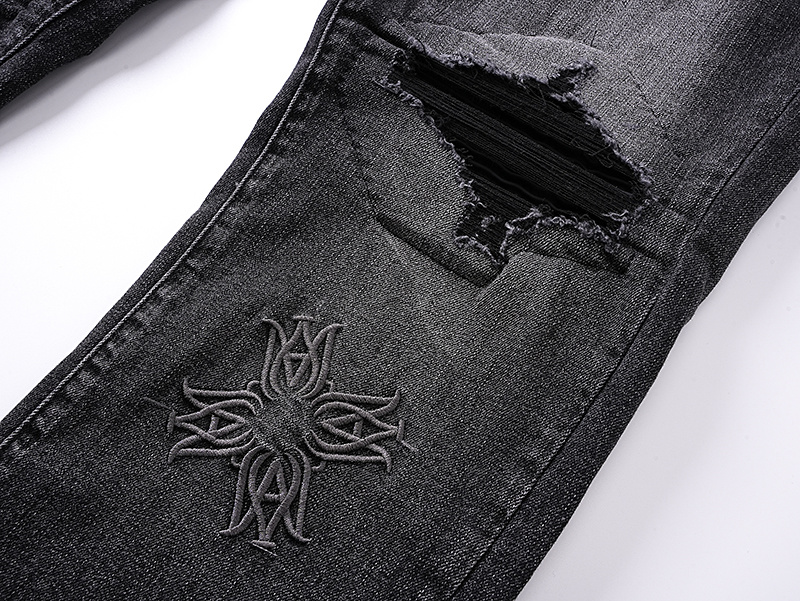 Amiri Multicolor Cross Patch Black Jeans H200 AM349