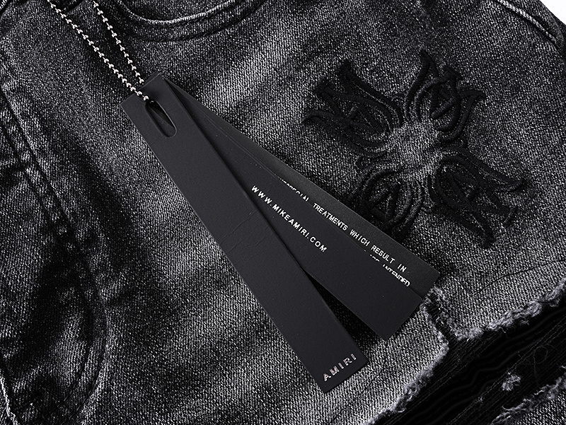 Amiri Multicolor Cross Patch Black Jeans H200 AM349