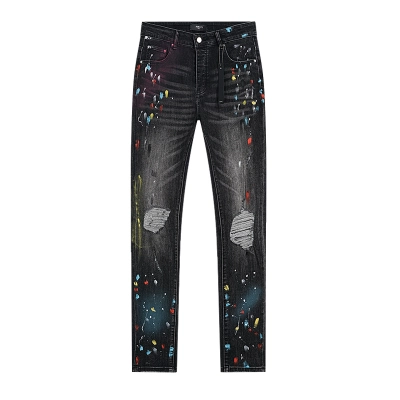 Amiri Paint Splatter Black Jeans H200 AM344 02