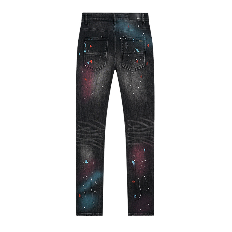 Amiri Paint Splatter Black Jeans H200 AM344