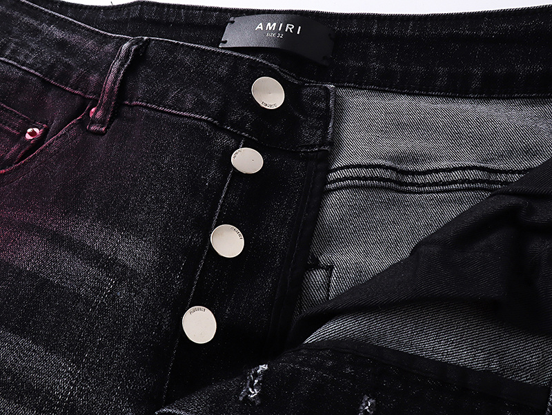 Amiri Paint Splatter Black Jeans H200 AM344
