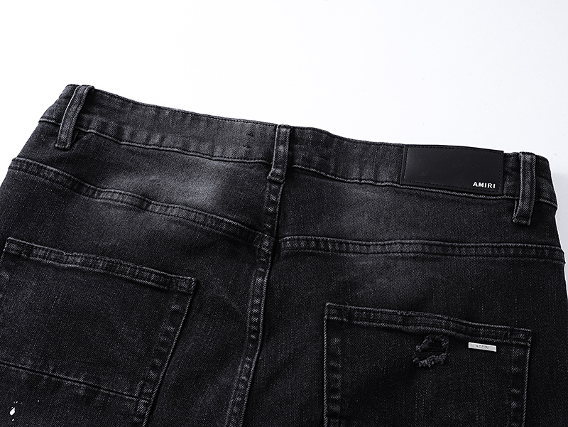 Amiri Paint Splatter Black Jeans H200 AM345