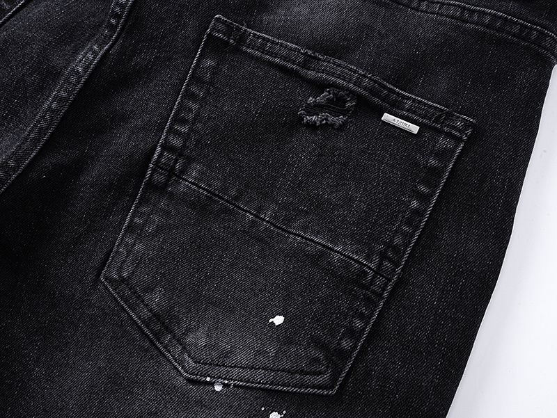 Amiri Paint Splatter Black Jeans H200 AM345