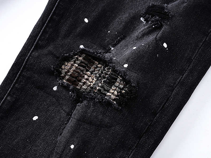 Amiri Paint Splatter Black Jeans H200 AM345