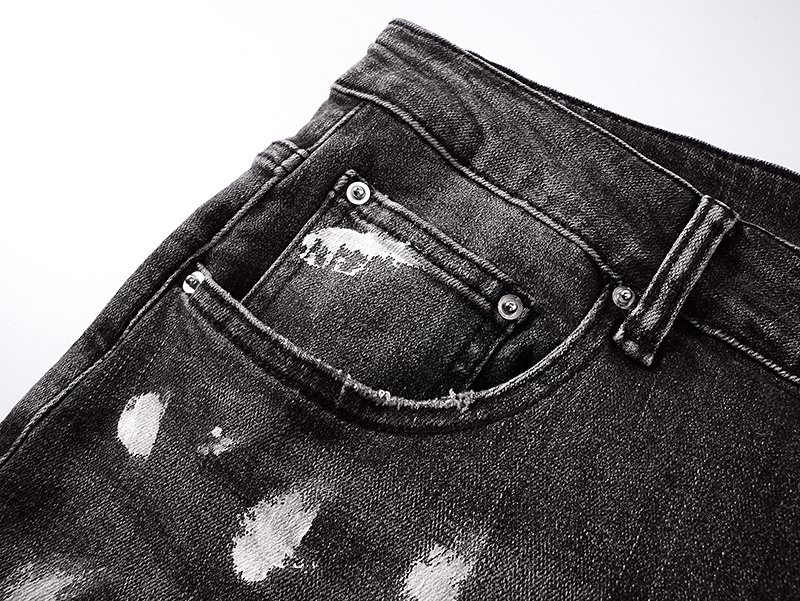 Amiri Paint Splatter Gray Jeans H200 AM326