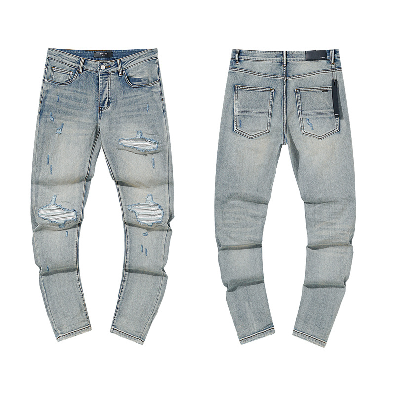 Amiri Red Logo Patch Black Jeans H200 AM319