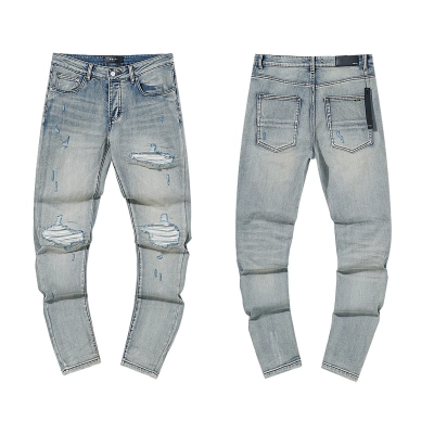 Amiri Red Logo Patch Black Jeans H200 AM319 01