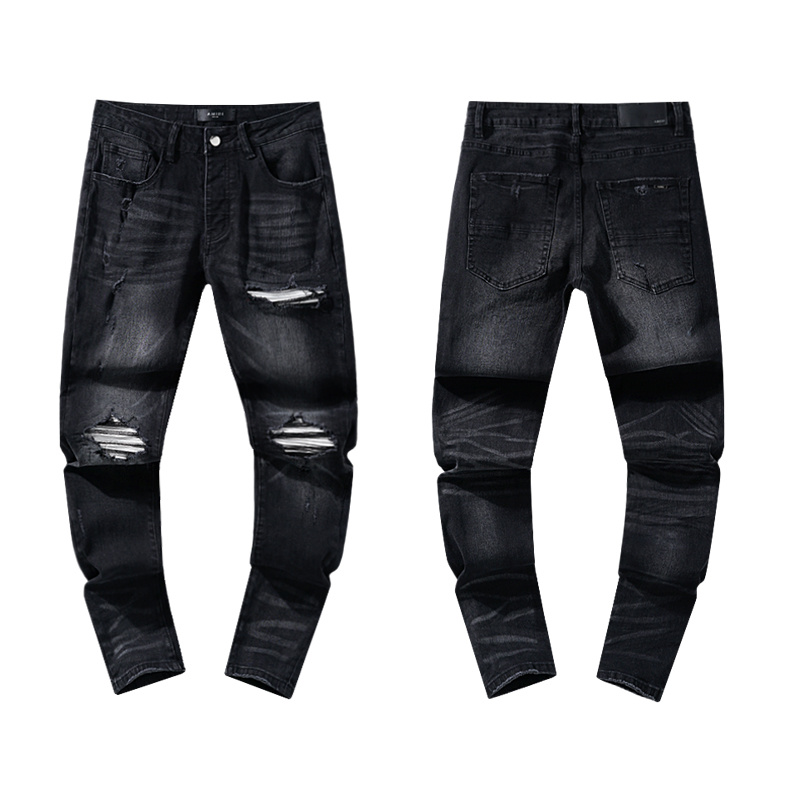Amiri Stacked Denim Black Jeans H200 AM314