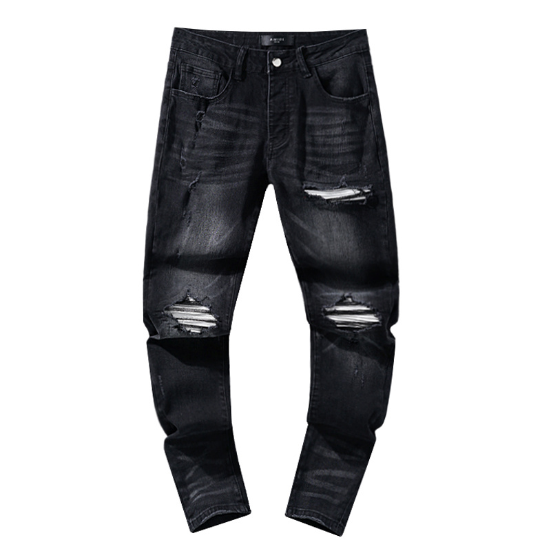 Amiri Stacked Denim Black Jeans H200 AM314