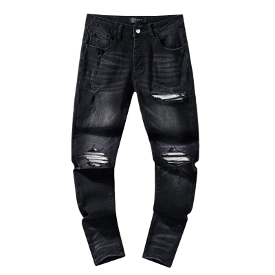 Amiri Stacked Denim Black Jeans H200 AM314 02
