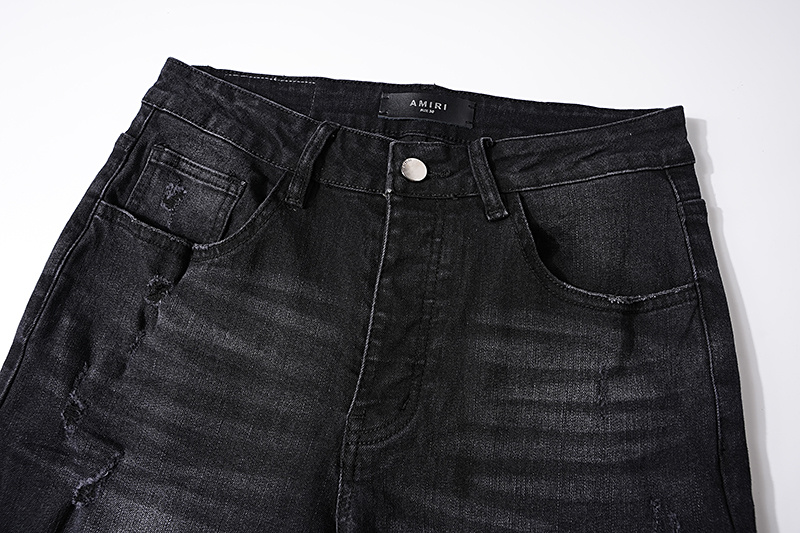 Amiri Stacked Denim Black Jeans H200 AM314