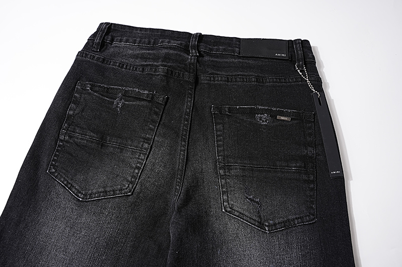 Amiri Stacked Denim Black Jeans H200 AM314