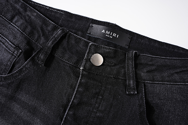 Amiri Stacked Denim Black Jeans H200 AM314