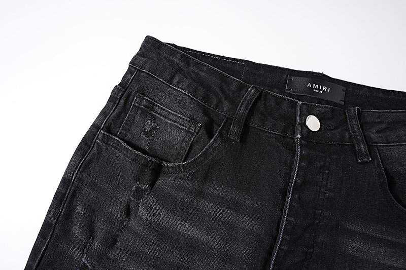 Amiri Stacked Denim Black Jeans H200 AM314