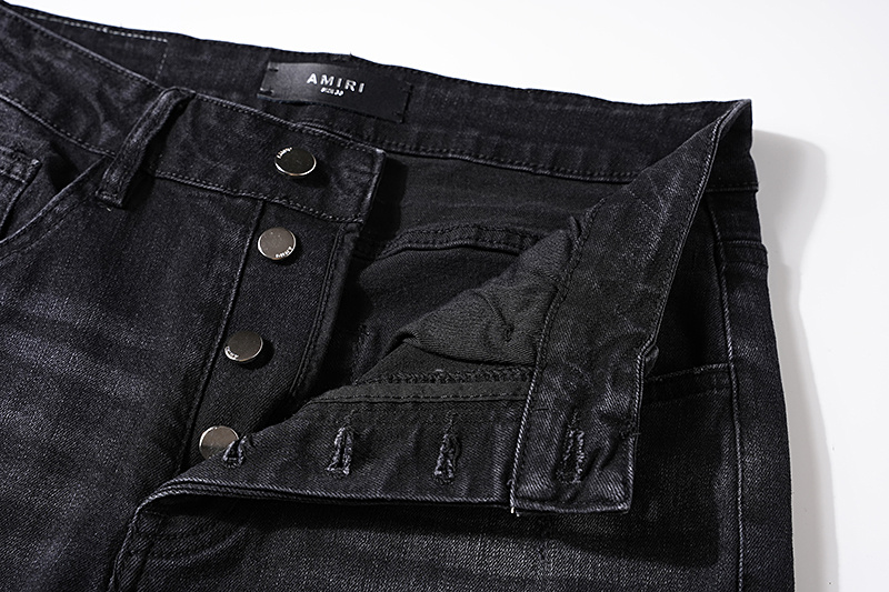 Amiri Stacked Denim Black Jeans H200 AM314