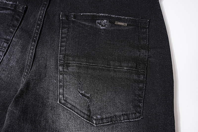 Amiri Stacked Denim Black Jeans H200 AM314