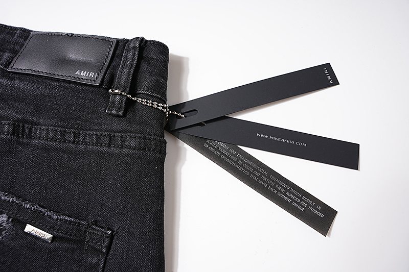 Amiri Stacked Denim Black Jeans H200 AM314