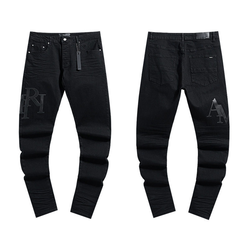 Amiri Tapered Distressed Black Jeans H200 AM330