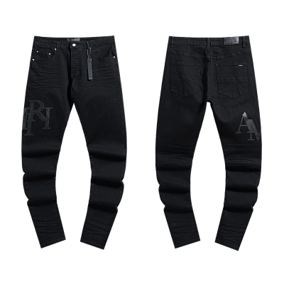 Amiri Tapered Distressed Black Jeans H200 AM330 01