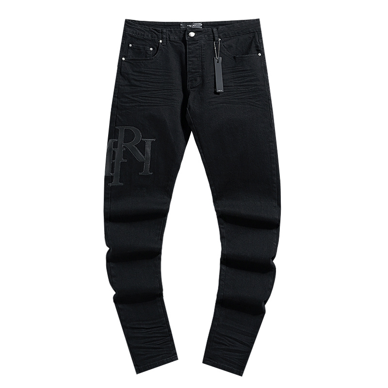 Amiri Tapered Distressed Black Jeans H200 AM330